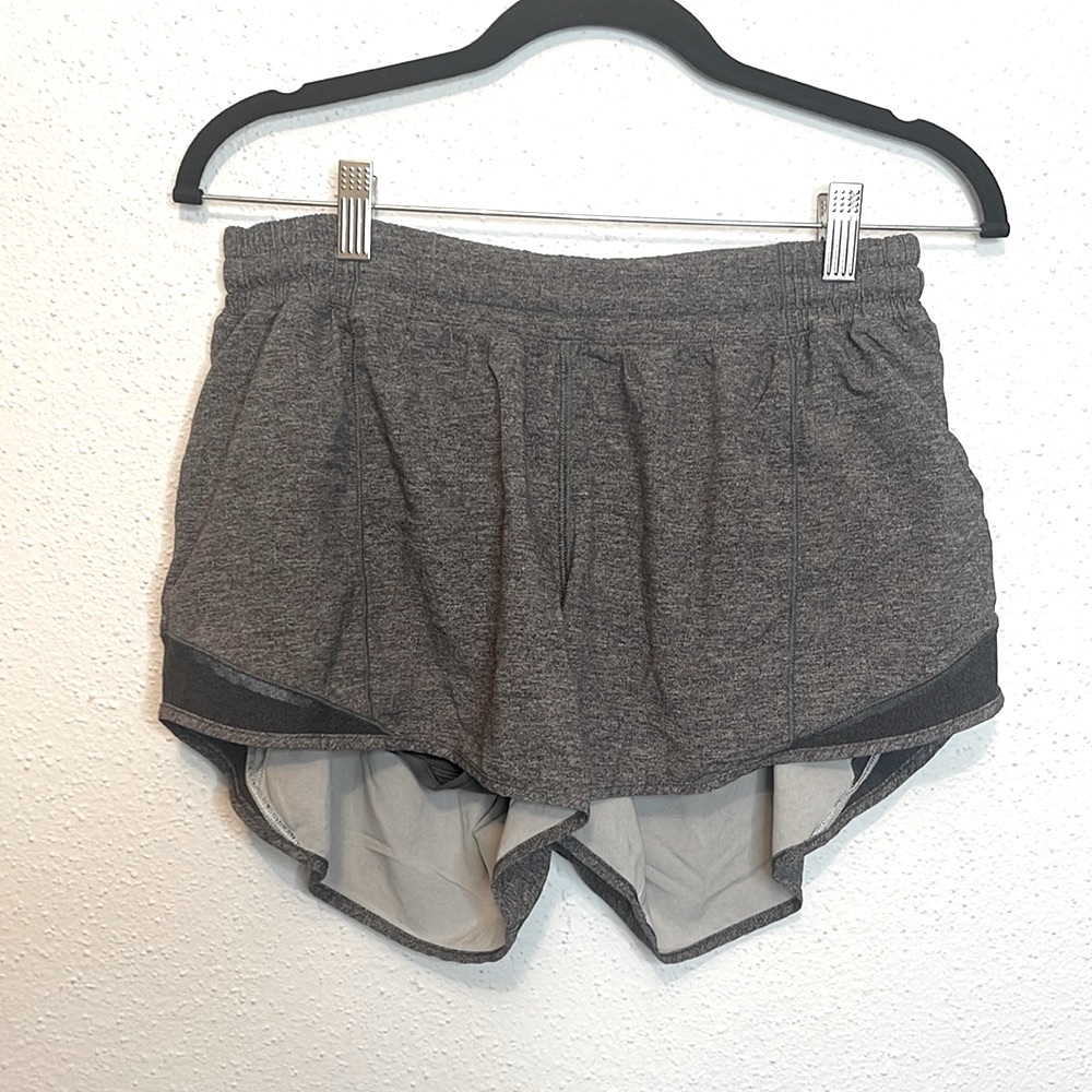 Lululemon Gray Athletic Hotty Hot Shorts Size 12